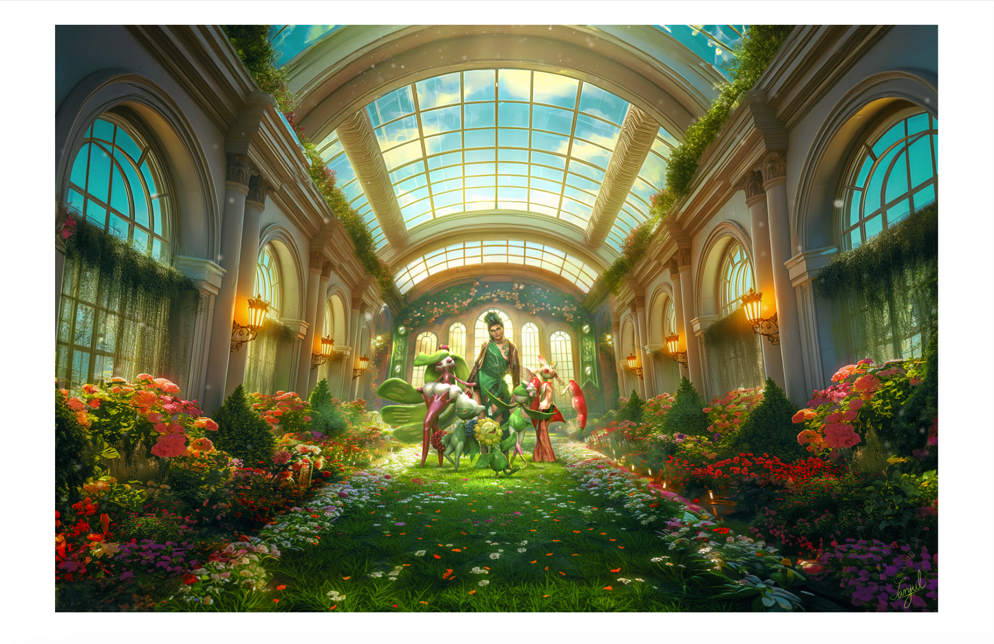 Grass Type Gym Leader DIVOS - (Full Scene) 5x7.5 Art Print