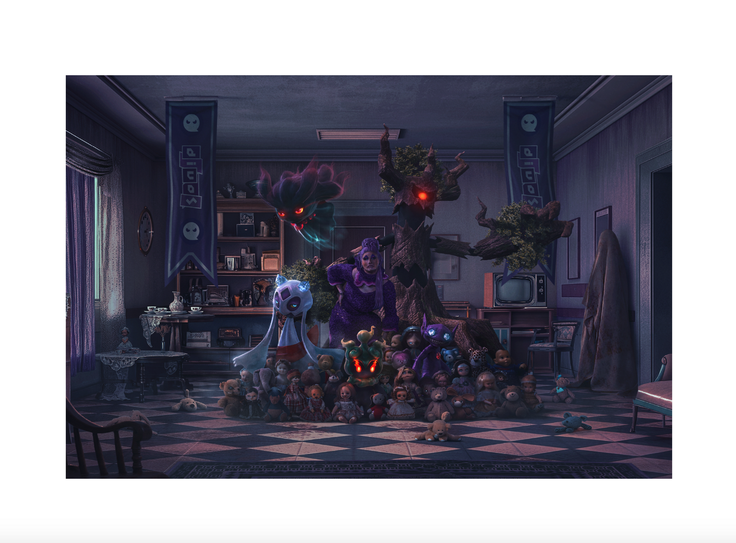 Ghost Type Gym Leader DIVOS - (Close-Up) 6x9 Art Print
