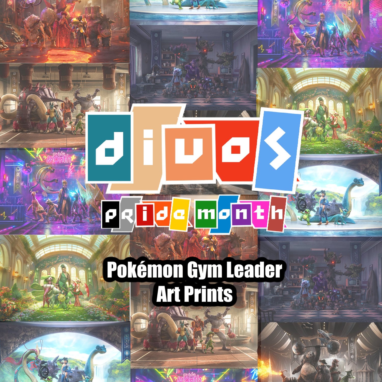DIVOS Pride Month - Gym Leader Art Prints