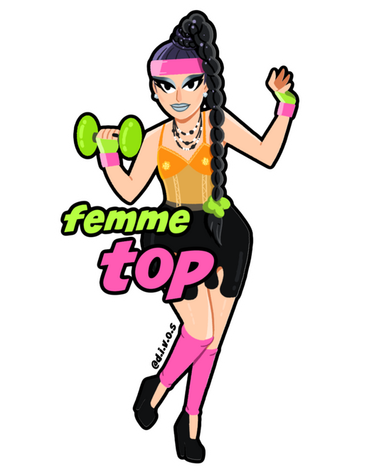 "Femme Top" DIVOS - Drag Queen Die Cut Waterproof UV Vinyl Sticker