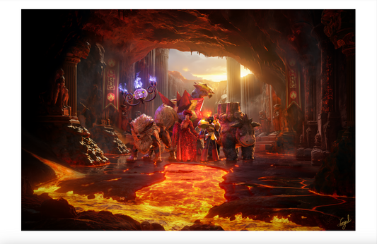 Fire Type Gym Leader DIVOS - (Full Scene) 5x7.5 Art Print