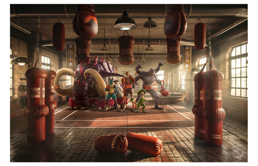 Fighting Type Gym Leader DIVOS - (Full Scene) 11x17 Art Print