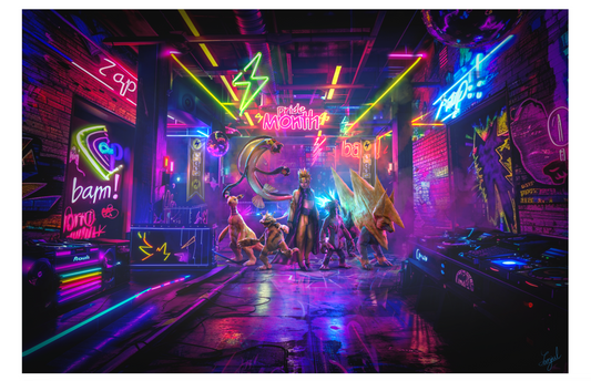 Electric Type Gym Leader DIVOS - (Full Scene) 11x17 Art Print