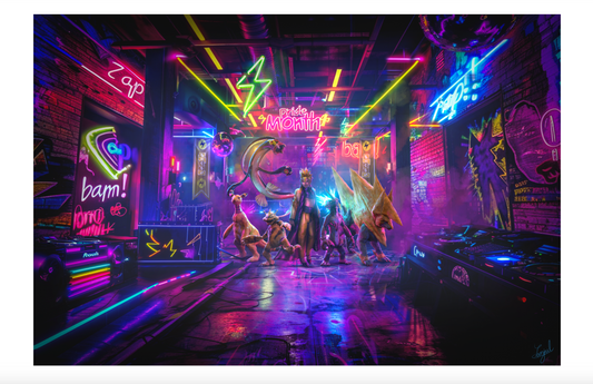 Electric Type Gym Leader DIVOS - (Full Scene) 5x7.5 Art Print